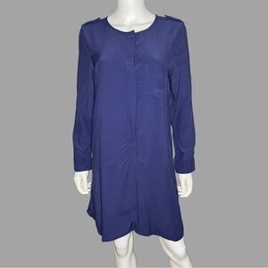 Madewell Navy Blue Cargo‎ Button Down Tunic Dress
